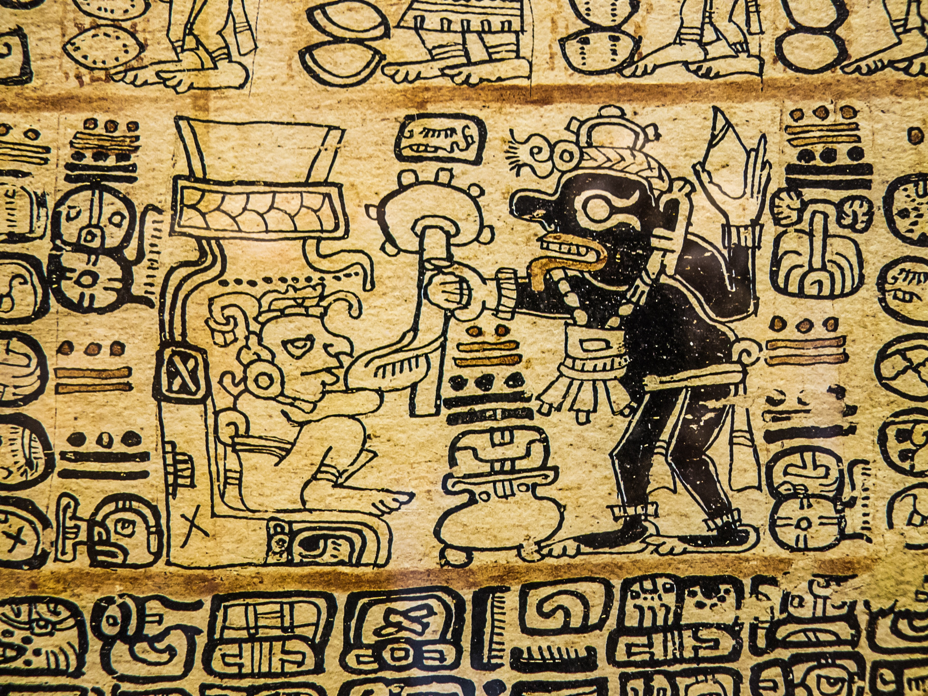 Aztec Hieroglyphic on a Wall